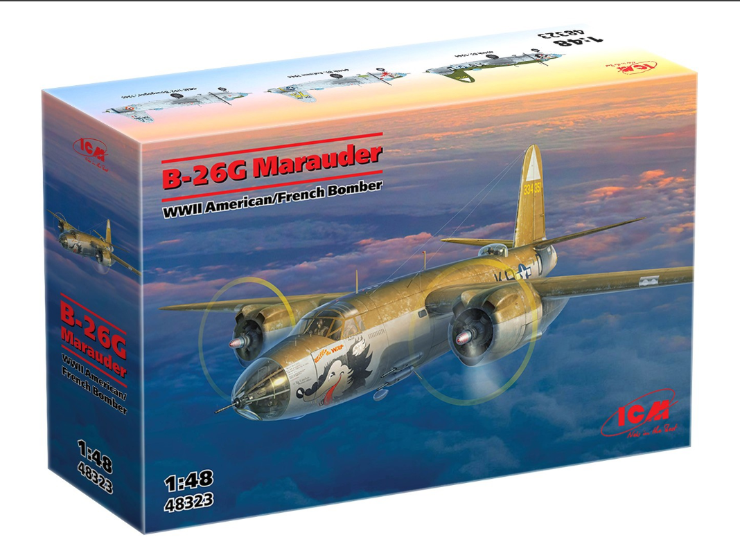 B-26G Marauder, WWII American/French Bomber - ICM48323