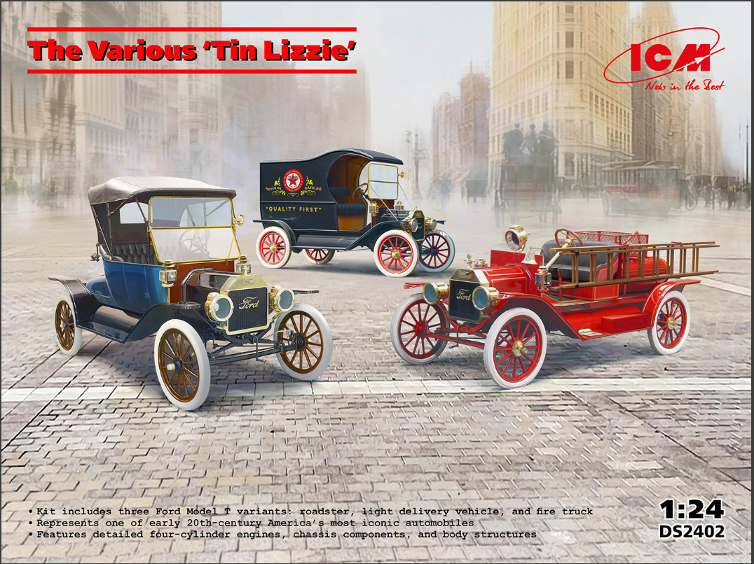 The Various 'Tin Lizzie' Ford Model T Variants (Set of 3) - ICMDS2402
