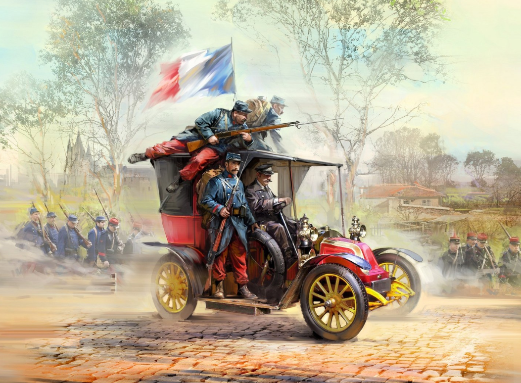 Battle of the Marne (1914) Taxi Car with French Infantry - ICM35660