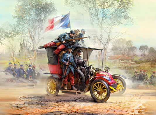 Battle of the Marne (1914) Taxi Car with French Infantry - ICM35660