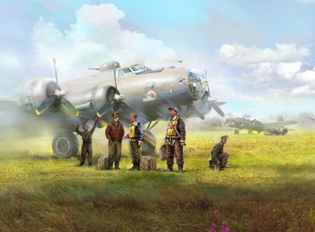 USAAF Bomber Pilots & Ground Personnel (1944-1945) 5 Figures - ICM48088