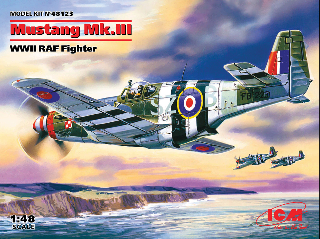 Mustang Mk.III, WWII RAF Fighter Plane - ICM48123