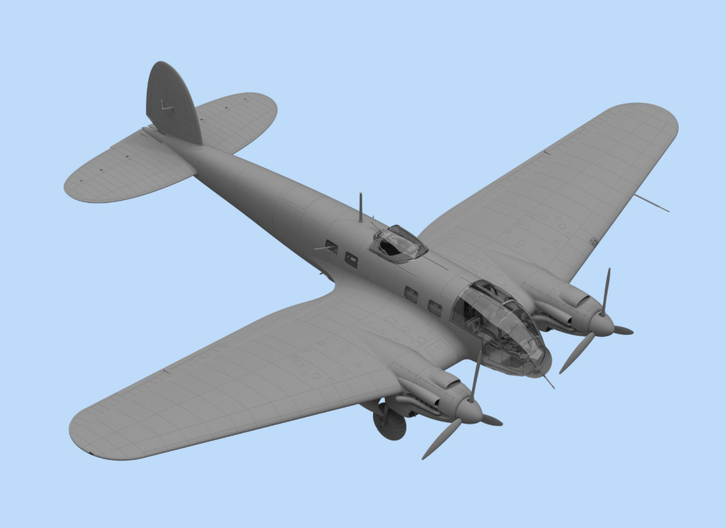 He 111H-3, WWII German Bomber 1/48 - ICM48261