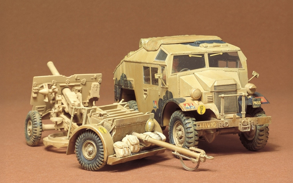TAMIYA - BRITISH 25 PNDR GUN/QUAD KIT - 35044