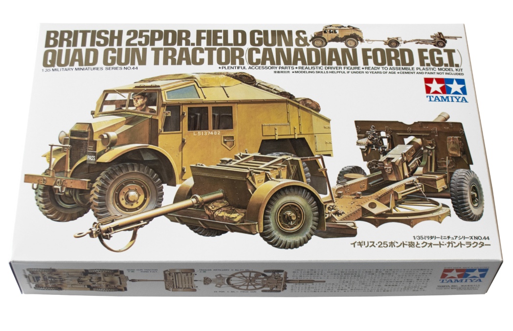 TAMIYA - BRITISH 25 PNDR GUN/QUAD KIT - 35044