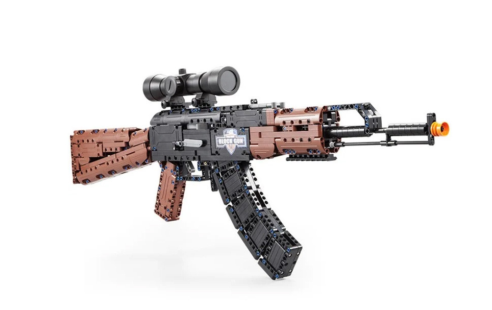 AK-47 Assault Rifle Brick Model Gun - 738 pcs C61009W
