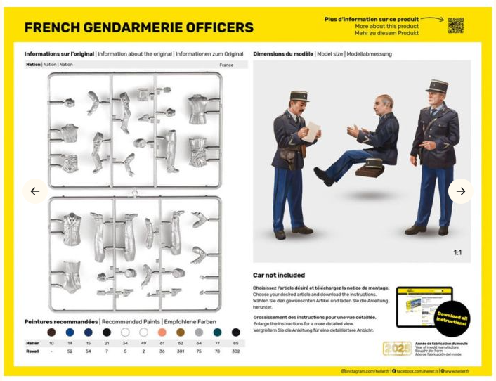 Heller 58751 French Gendarmerie Officers 1/24
