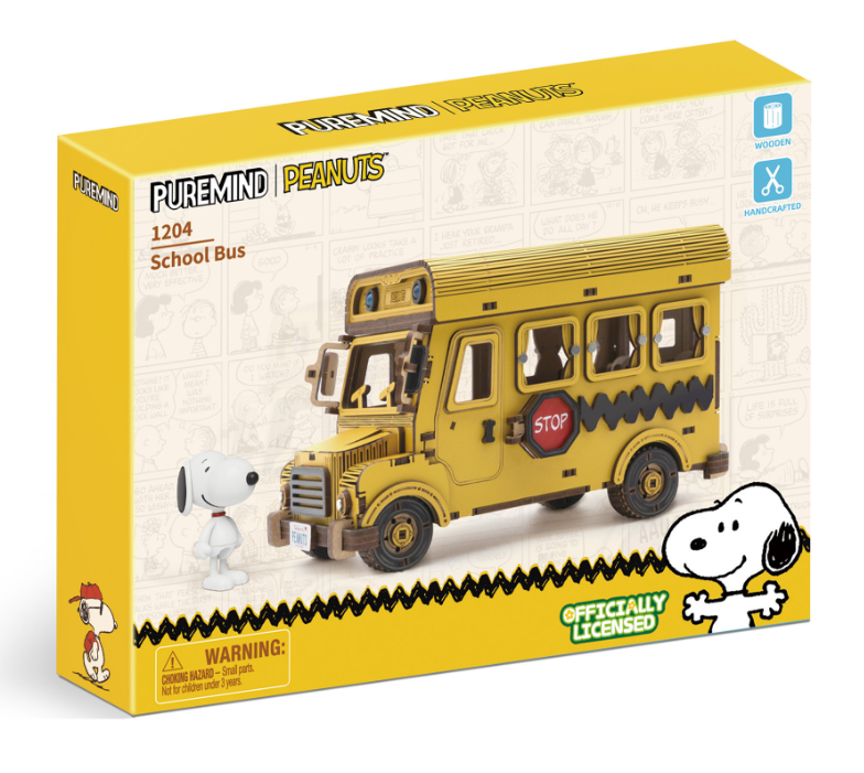 Puremind - Peanuts™ Snoopy Yellow School Bus