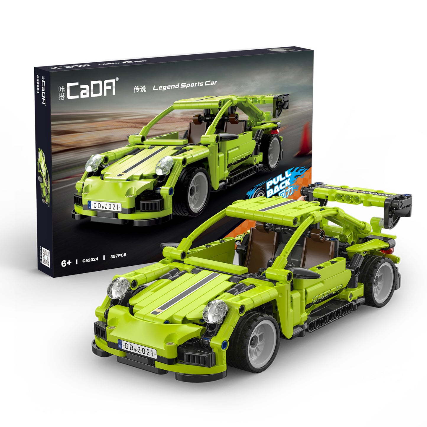 1:18 Pull back racing car - 387pcs. - C52024W