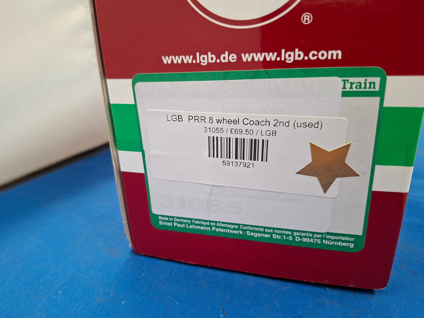 LGB  PRR 8 wheel Coach 2nd (used)