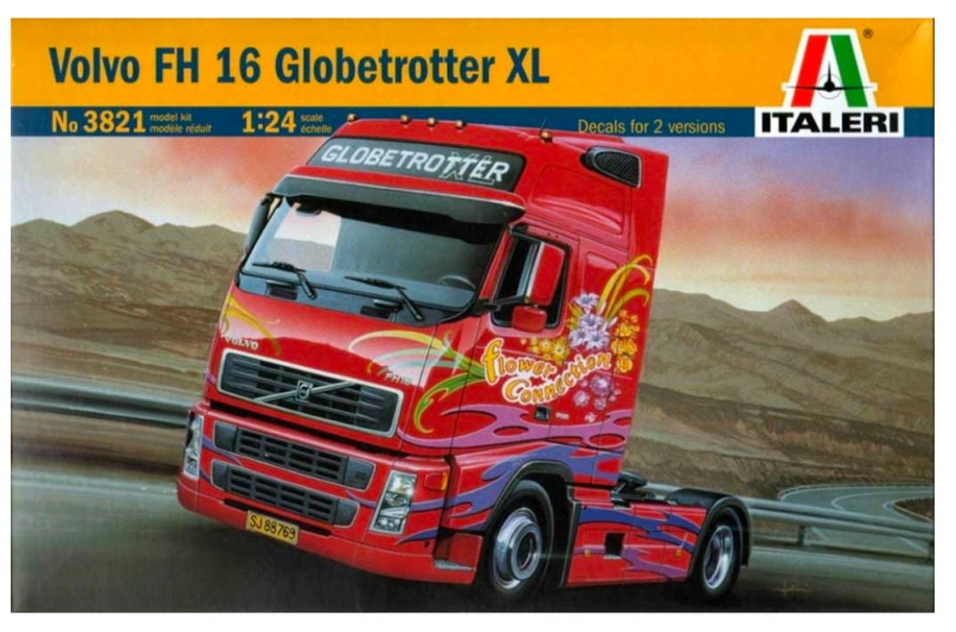 Italeri 1/24th Volvo F16 Globetrotter XL Scale Plastic Kit - 3821 ...