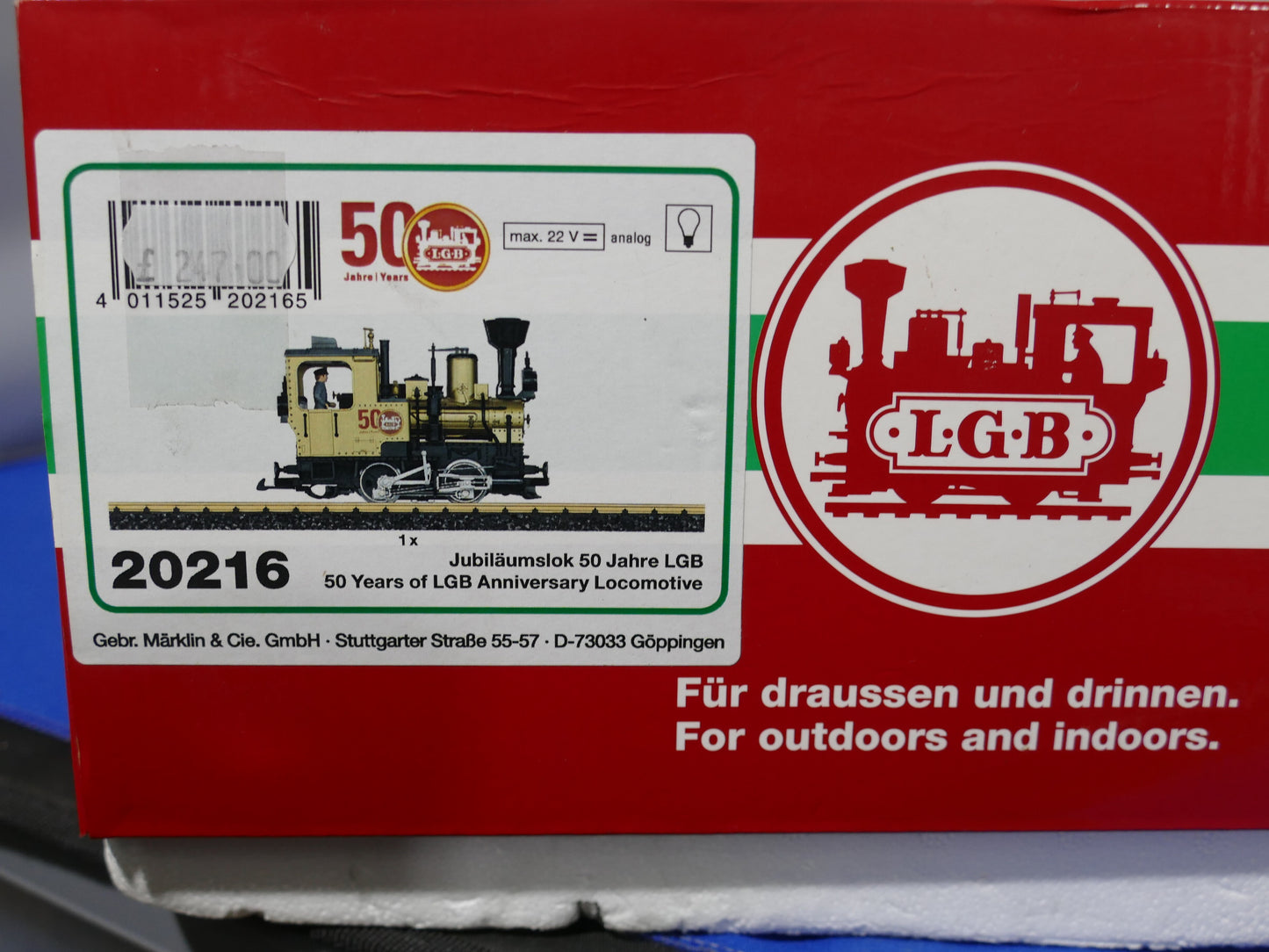 LGB 50 Years of LGB Anniversary Locomotive G Scale - L20216 (used)