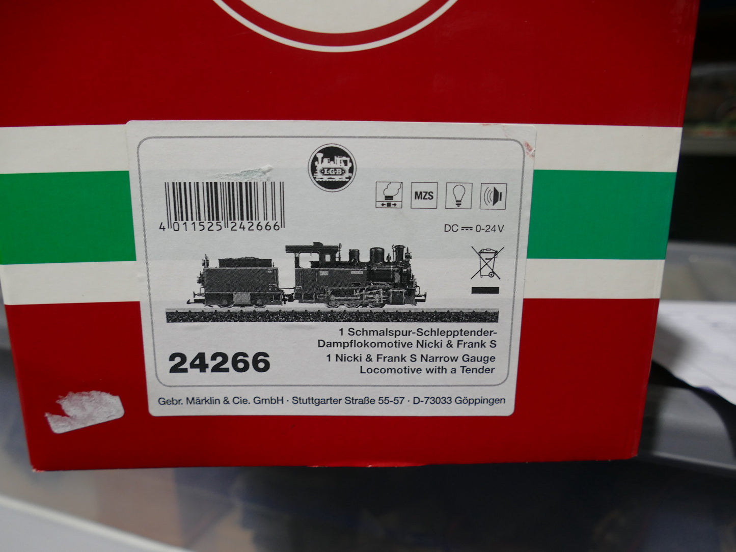 LGB G Scale - 24266 Nicki & Frank S Loco with Tender (used)