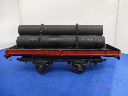 "O" Gauge Flatbed with Pipe Load (used)