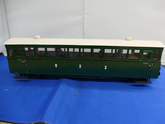 G Scale WHR 3rd Class Green Passenger Car (used)