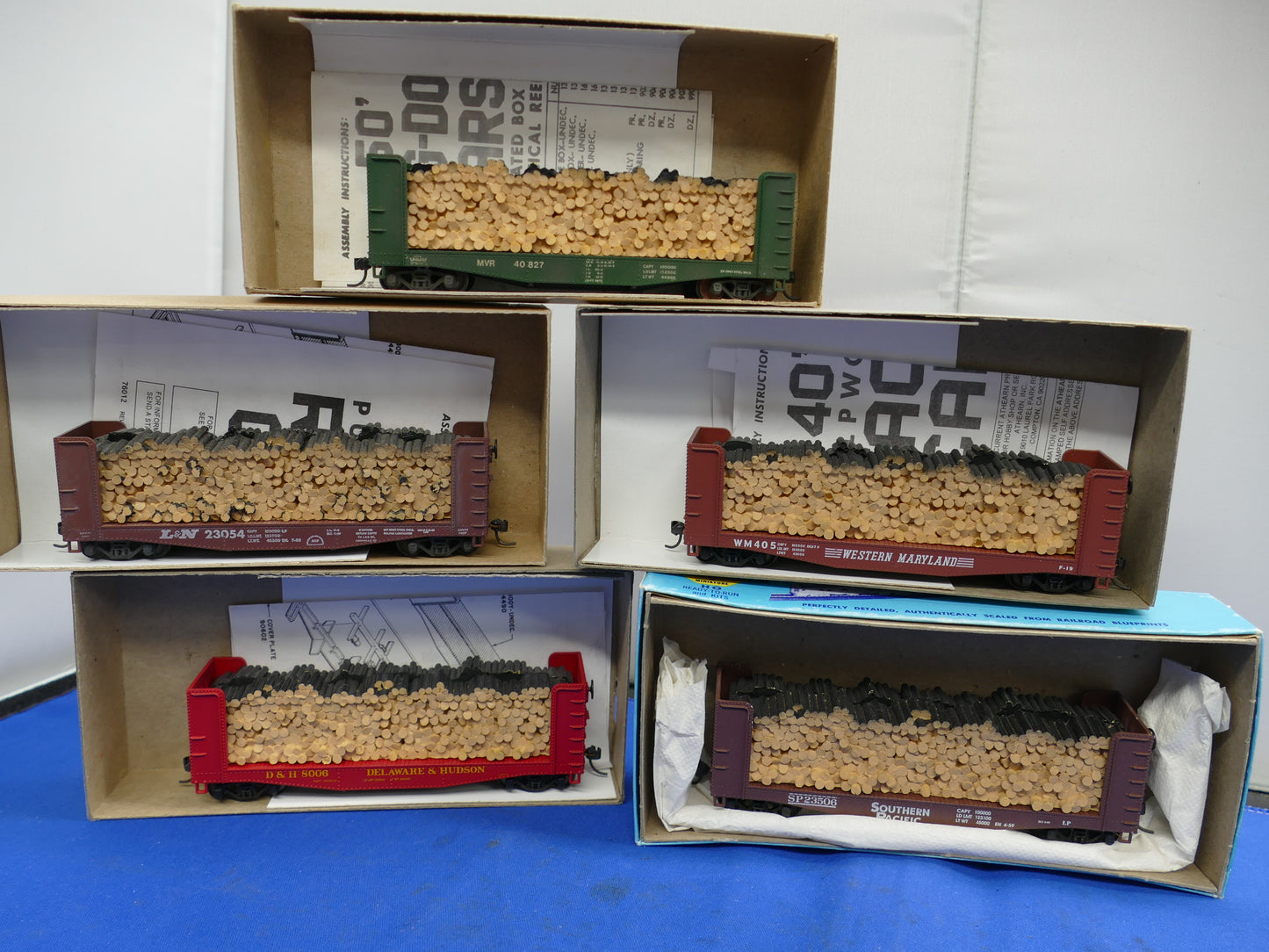 Athearn HO - Set 0f 5 Pulpwood Cars (used)