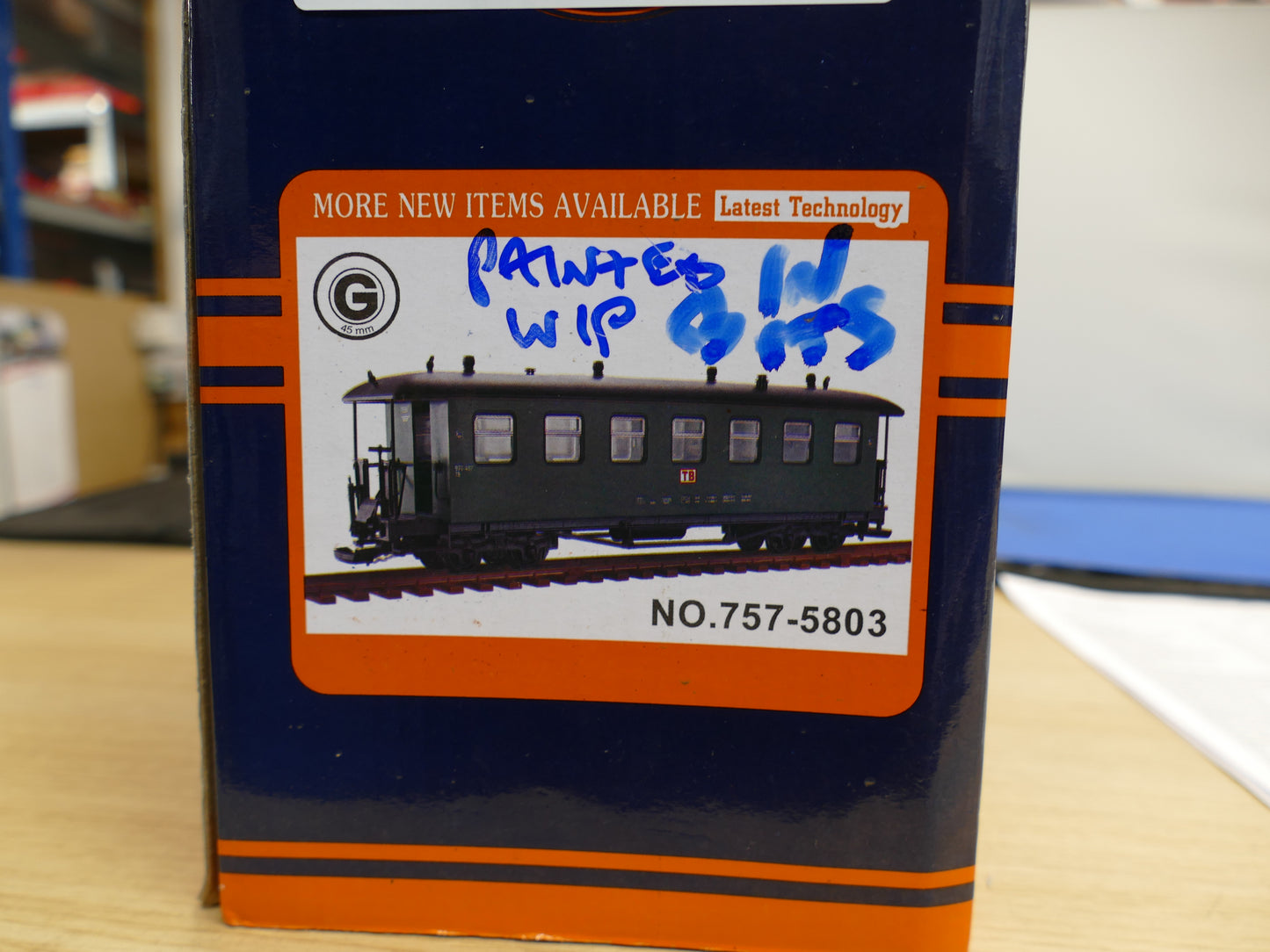 Train Bogie Coach Blue Repainted (used)