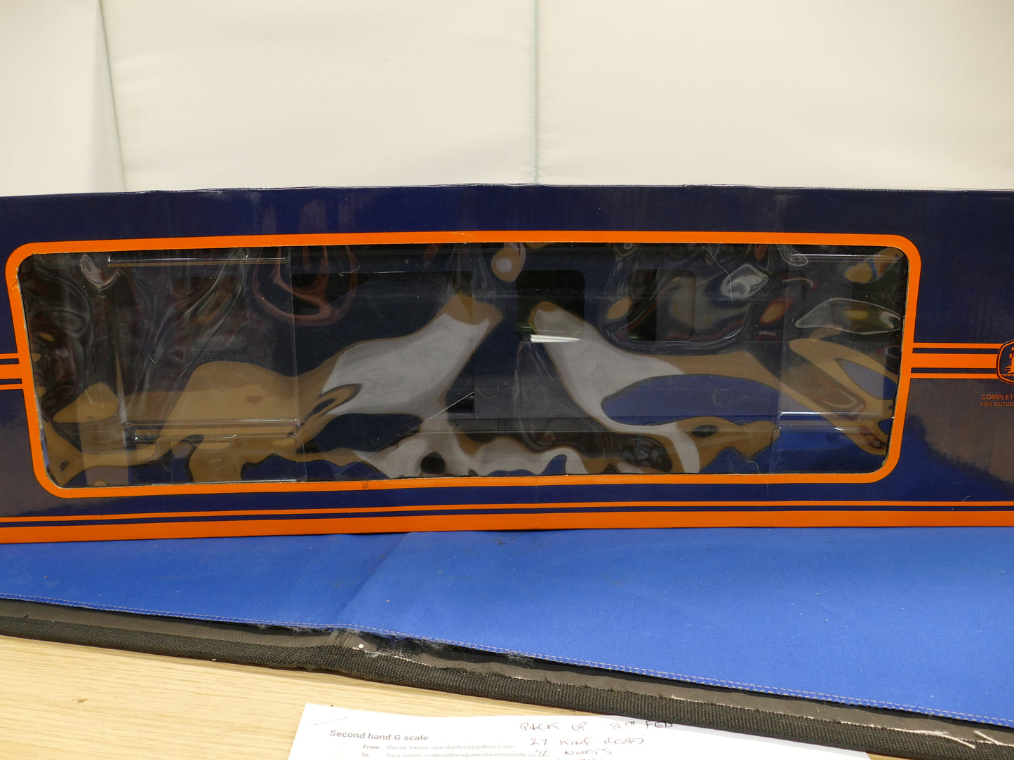 Train Bogie Coach Blue Repainted (used)