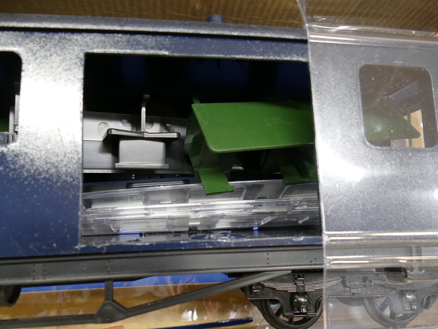 Train Bogie Coach Blue Repainted (used)