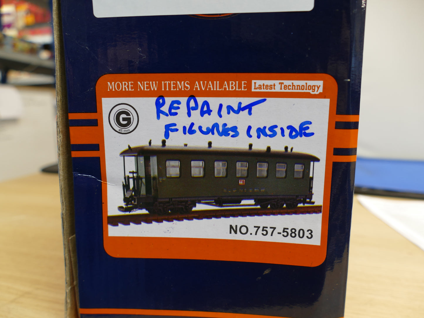 Train Bogie Coach Blue Repainted (used)