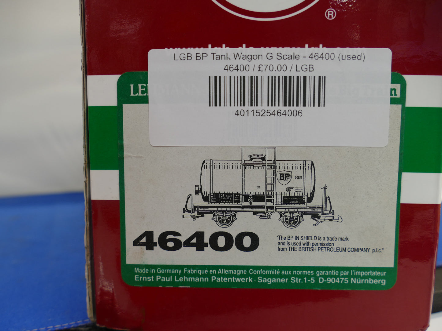 LGB BP Tank Wagon G Scale - 46400 (used)