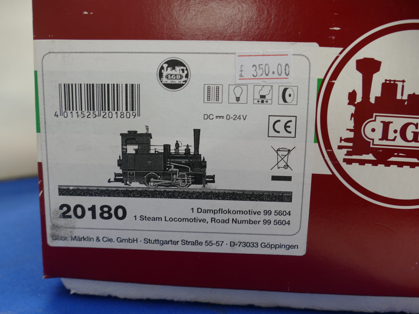 20180 LGB G Scale DR Ep3 Lenz steam loco
