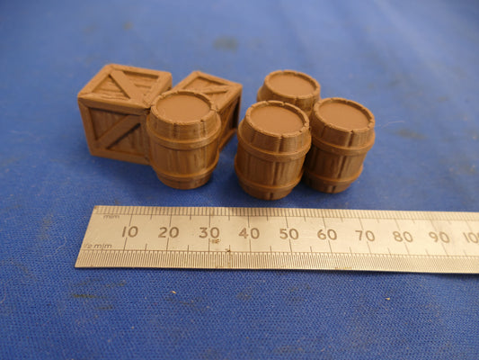 3D Collection - Stack of Crates & Barrels