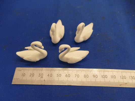 3D Collection - 4 White Swans