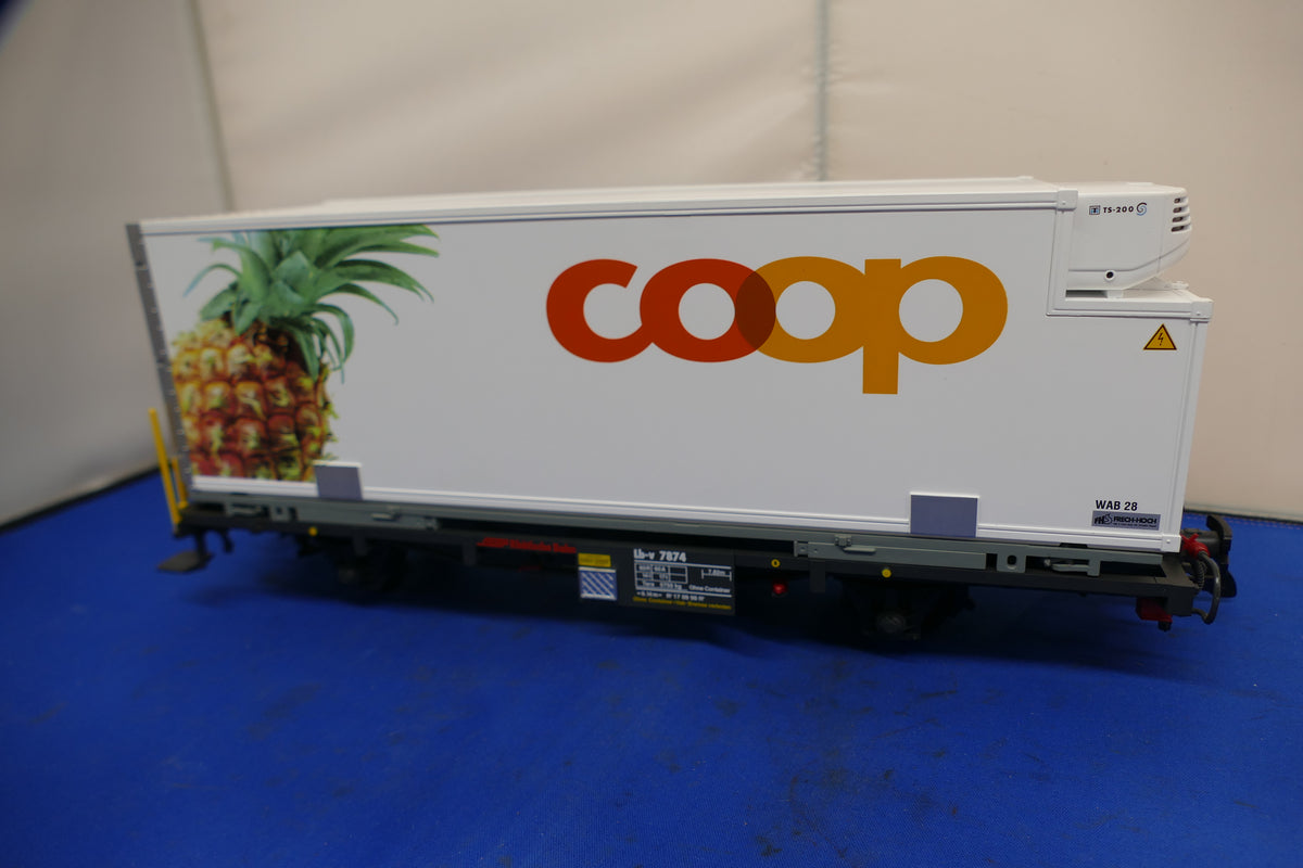 LGB 45890 RhB Container Wagon - Pineapple (used)