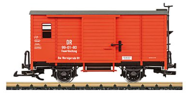 LGB  DR Fire Fighting Train Equipment Car, G Scale Used - 46357