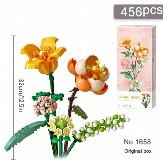 Flower Design Building Block Model - 1658
