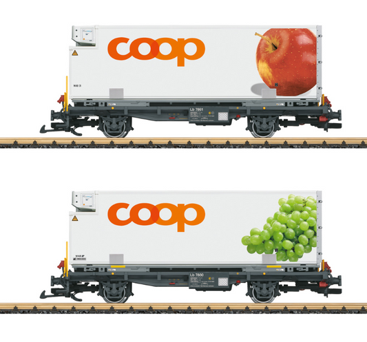 LGB RhB “coop®“ Container Transport Car Set 45887