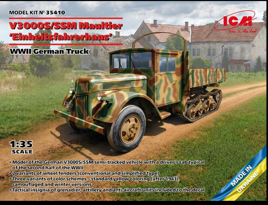 V3000S/SSM Maultier 'Einheitsfahrerhaus', WWII German Truck ICM35410