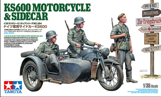 TAMIYA - German 1/35 KS600 & Sidecar 35384