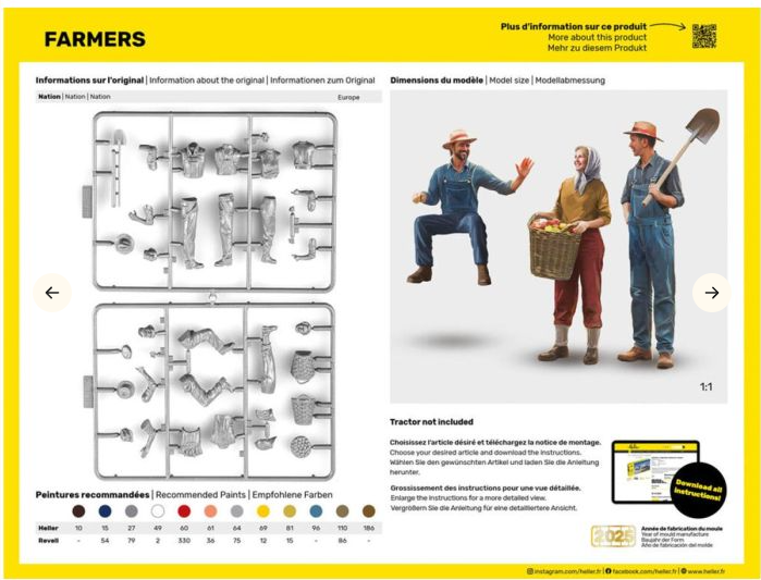 Heller 58752 Farmer Figures 1/24