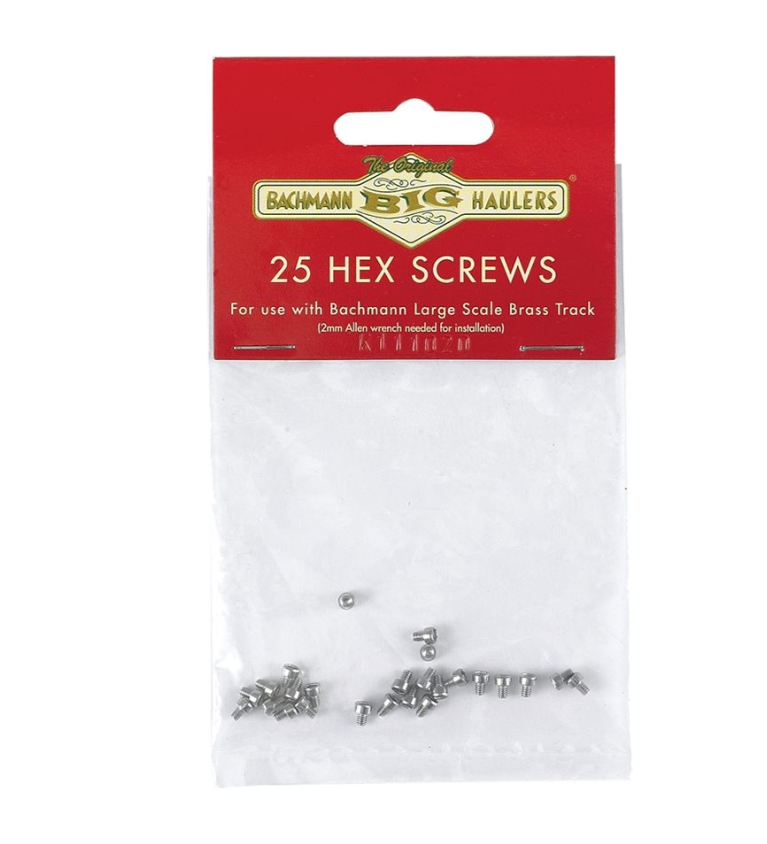 Bachmann G Scale - Stainless Steel Hex Screws (25/Bag)