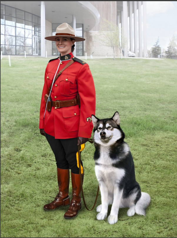 ICM RCMP Female Officer with Dog 1:16 Figures