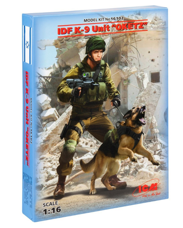 IDF K-9 Unitz "OKETZ" Officer with Dog 1:16 Figures