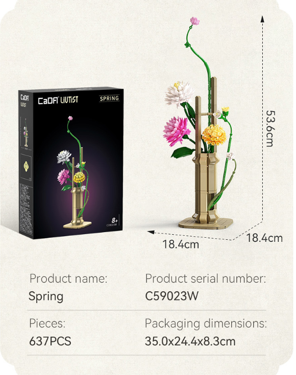 Cada Oriental Floral Art: Spring - 613 pcs