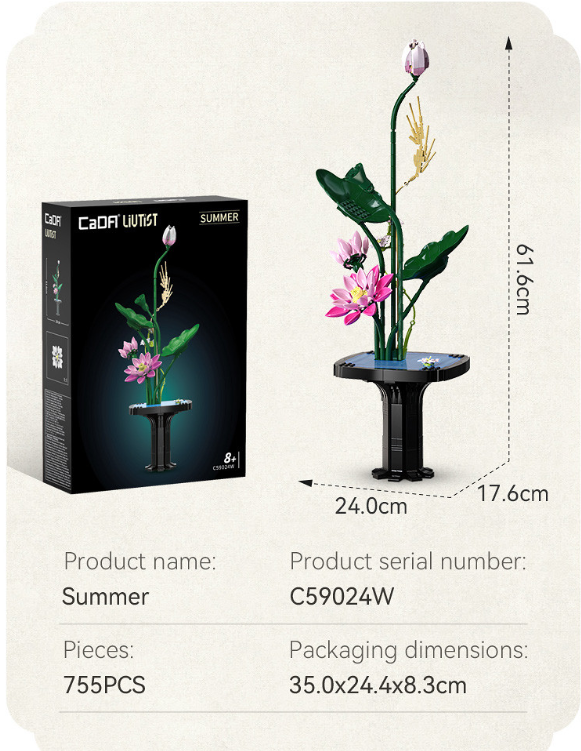 Cada Oriental Floral Art: Summer - 751 pcs