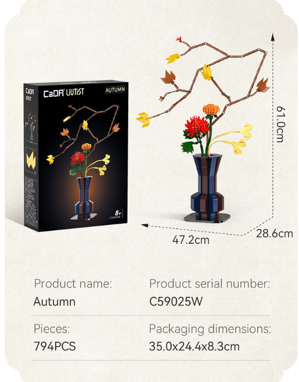 Cada Oriental Floral Art: Autumn - 795 pcs