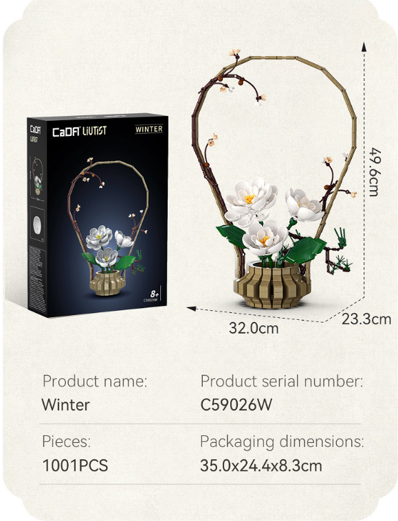 Cada Oriental Floral Art: Winter - 990 pcs