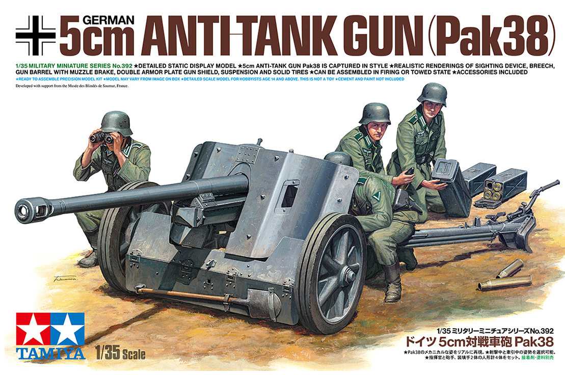 Tamiya - 1/35 German Anti-Tank Gun 5cm Pak 38