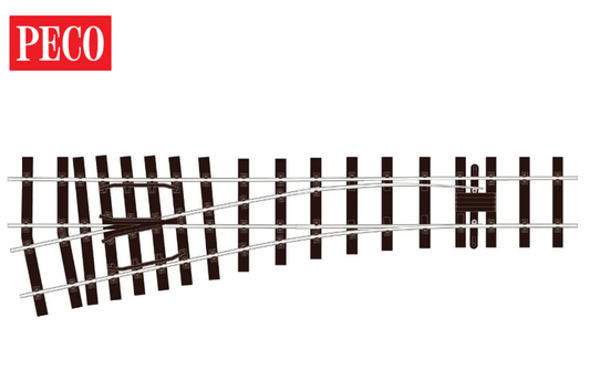 PECO Streamline G-45 CODE 250 Turnout, Medium Radius, Left Hand