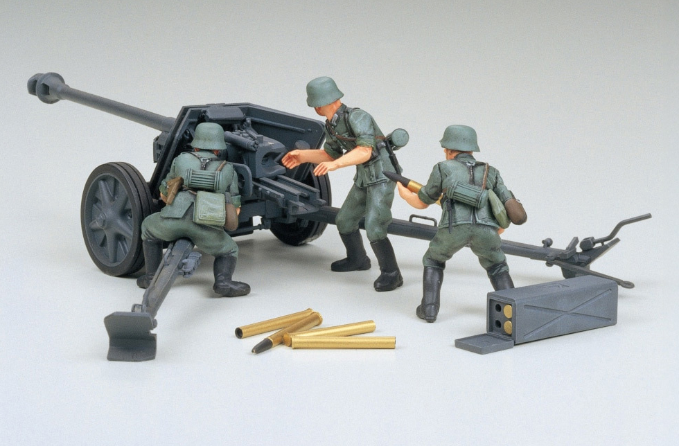 Tamiya - 1/35 7.5cm Anti-Tank Gun with Crew (Pak40/L46)