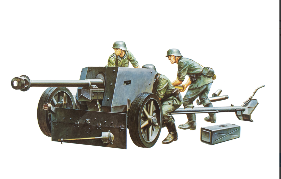 Tamiya - 1/35 7.5cm Anti-Tank Gun with Crew (Pak40/L46)
