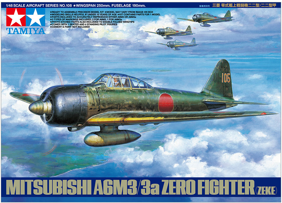 TAMIYA 1/48 Mitsubishi A6M3/3A Zero (Zeke)