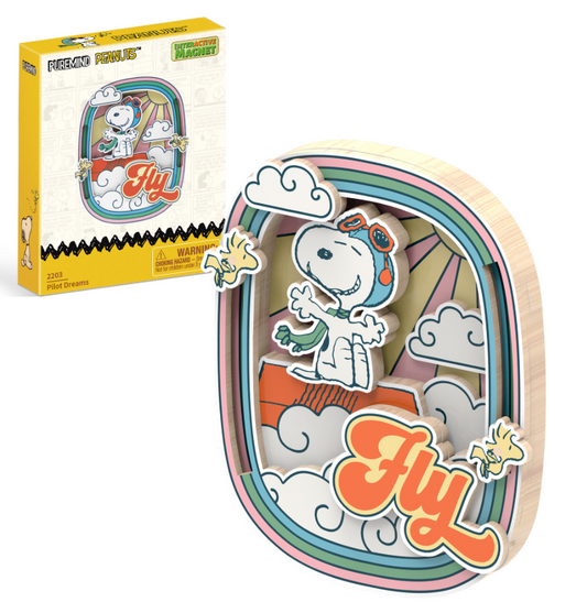 Puremind - Peanuts™ Snoopy's Pilot Dreams Wooden Magnet