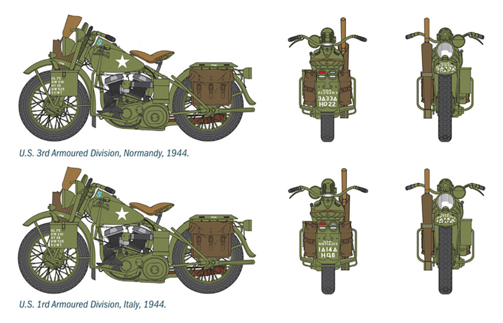 ITALERI 1/35 U.S. MOTORCYCLES WW2
