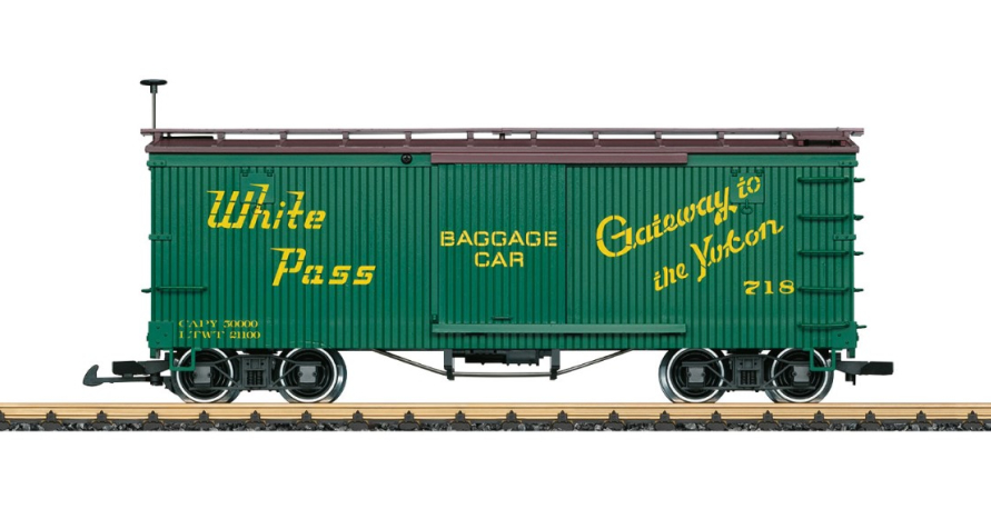 LGB 48675 White Pass & Yukon RR Boxcar w/Metal Wheels 48675